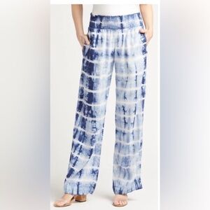 Anthropologie Cloth & Stone Womens Tie Dye Wide Leg Pants Size L